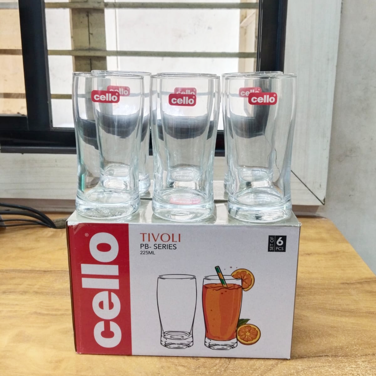 AM5697 Cello Tivoli Glass 225ml - 6 pcs set