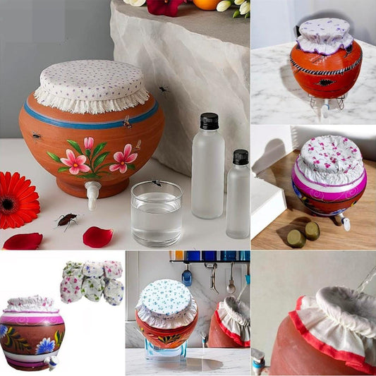 AM5837 Cloth Strainer Water Filter Matka Cover (Big Size) Cotton for Matka - Pack of 1 Multicolor