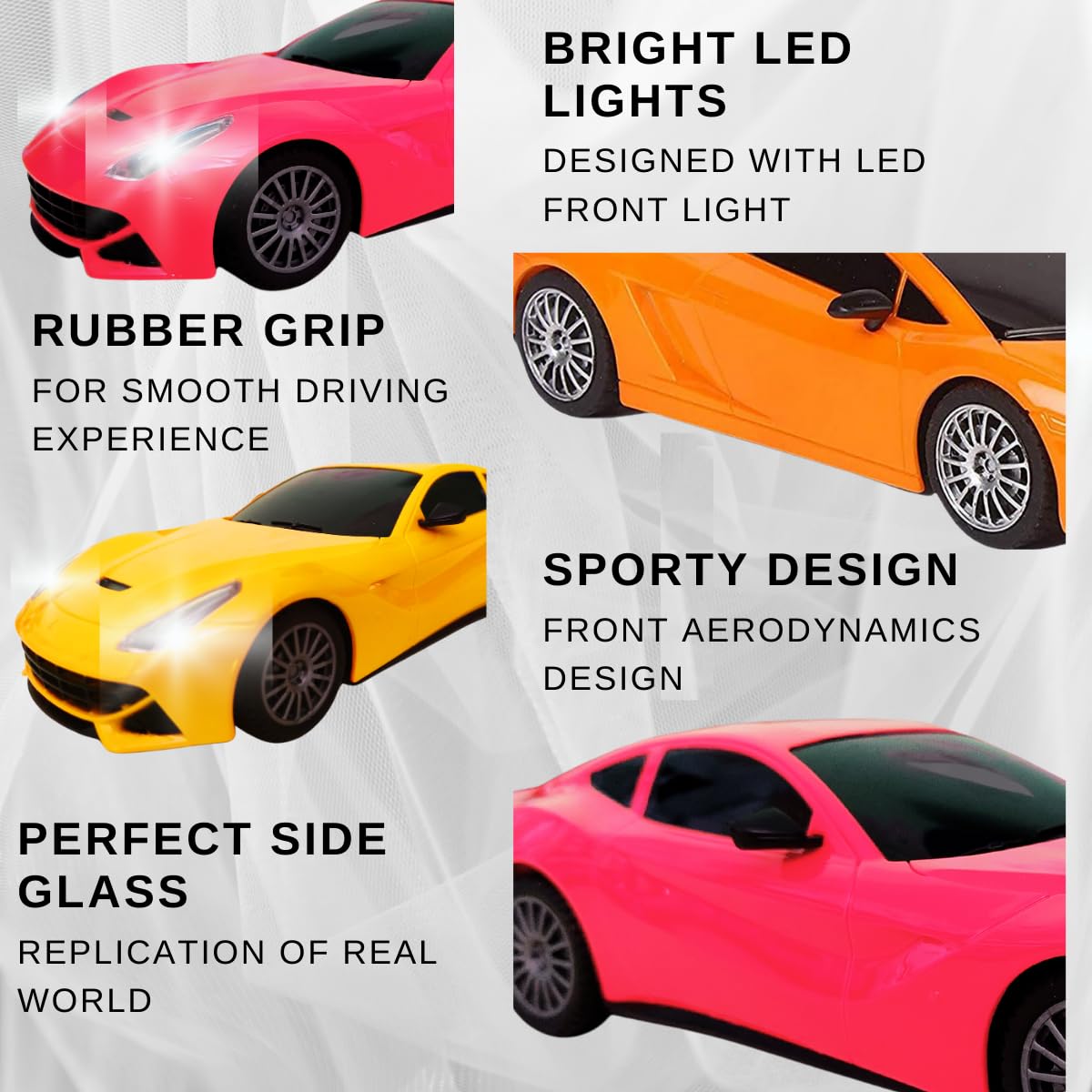 AM5281 Plastic Remote Controlled Racing Car, Super Racing Sports High Speed Toy Vehicle, Motor RC Chargeable Cars for Kids