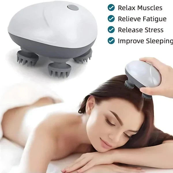 AM6357 Smart Electric Portable Head Massager for Hair Growth Deep Clean and Stress Relax
