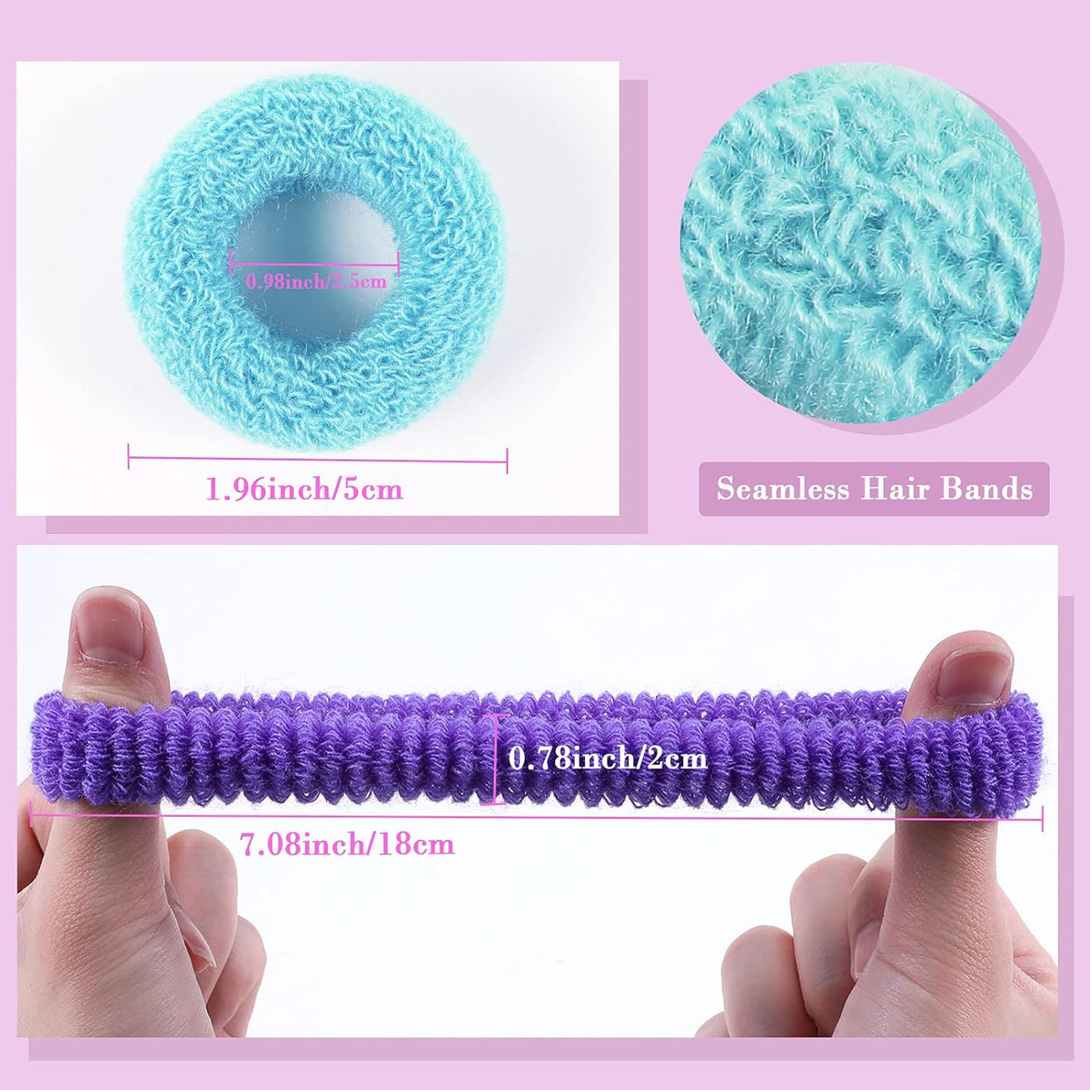 AM1022 Rubber Band Multicolored Cotton Scrunchy Hair Band Ties 1 PCs