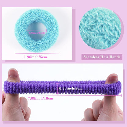 AM1022 Rubber Band Multicolored Cotton Scrunchy Hair Band Ties 1 PCs