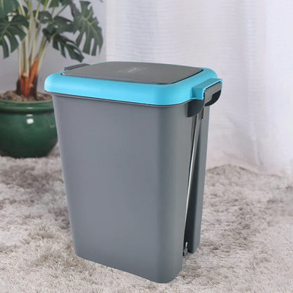 1668 Apex Plastic Push N Pedal Dust Bin | Hands-Free Operation, Compact Design 6.5 Liters (1 Pc / Mix Color)