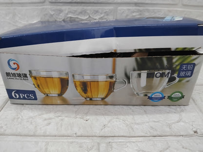 AM3744 Round Glass Tea Cup Set Of 6