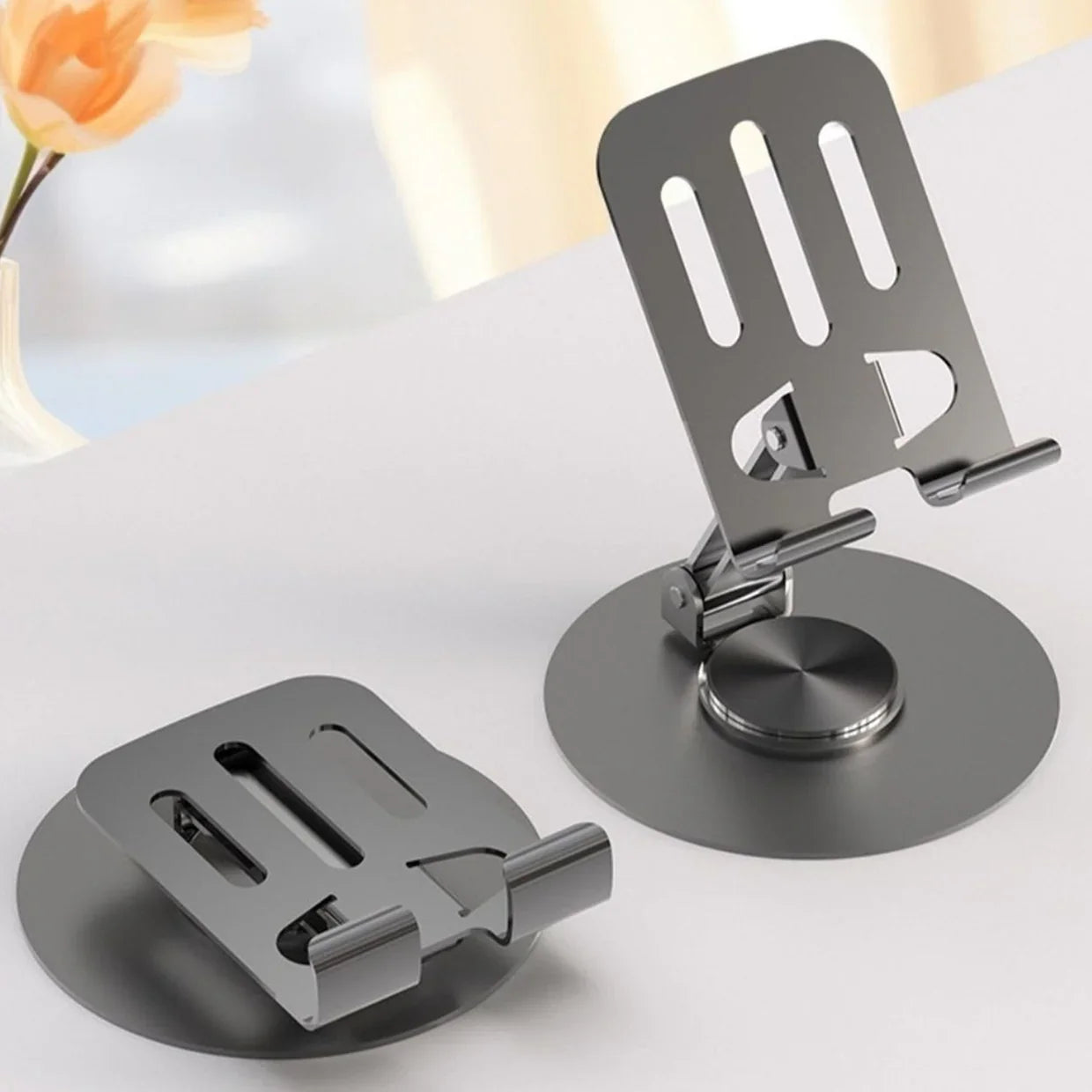 6084 Foldable Metal Mobile Stand (1 Pc)