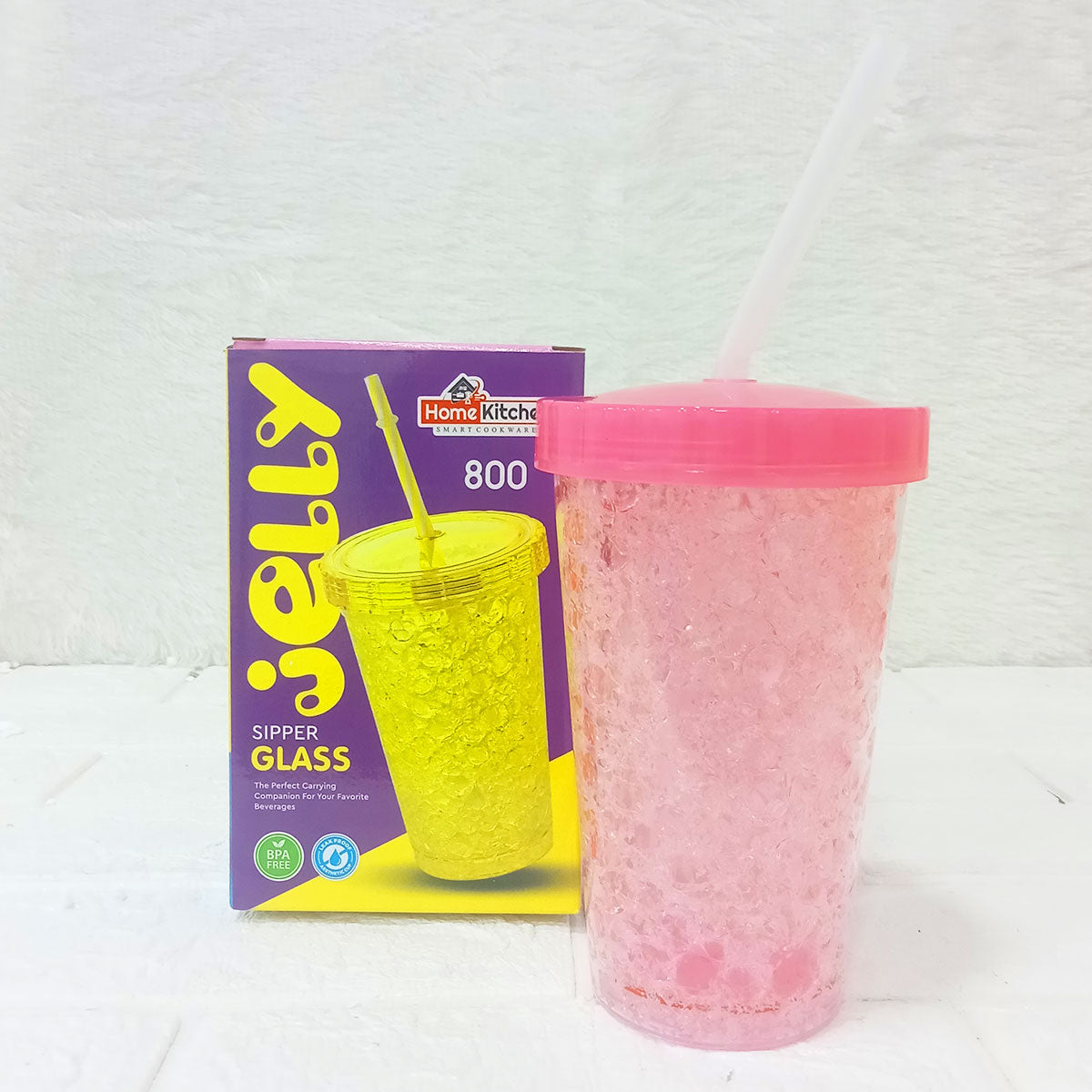 AM3799 Fantastic Jelly Sipper Bottle with Straw 1Pcs