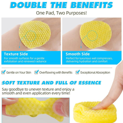 AM5417 Turmeric Kojic Acid Cleansing Pads, 60 Count Turmeric and Kojic Acid Pads, Mild and Non-irritating, Suit for All Skin Types 60 Pcs Kojic Acid Turmeric Cleansing Pads