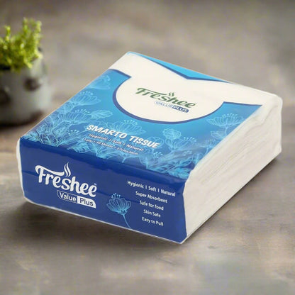 AM5730 Freshee Facial Tissues 50 sheets 1 Ply SMARTO Tissue Napkins 27cm X 30cm - Pack of 1