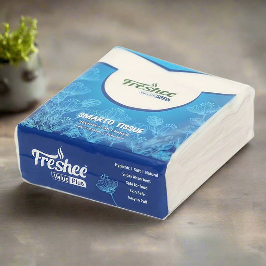 AM5730 Freshee Facial Tissues 50 sheets 1 Ply SMARTO Tissue Napkins 27cm X 30cm - Pack of 1