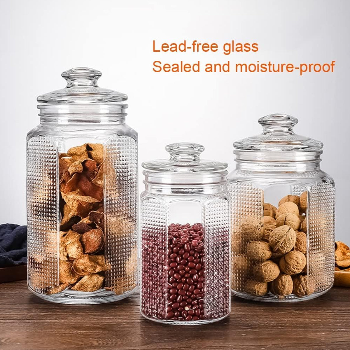 AM5679 CELLO Bloom Storage Glass Jar (3 Ltr) for Cookie Jar, with Air Tight for Kitchen Dried Masala (Pack 1)