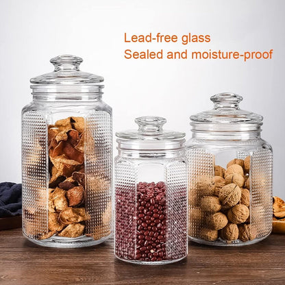 AM5679 CELLO Bloom Storage Glass Jar (3 Ltr) for Cookie Jar, with Air Tight for Kitchen Dried Masala (Pack 1)