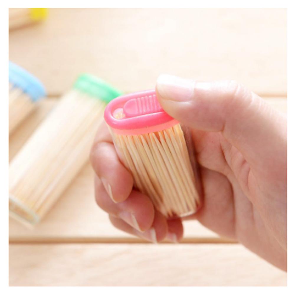 1095 Bamboo Toothpicks with Dispenser Box - DeoDap