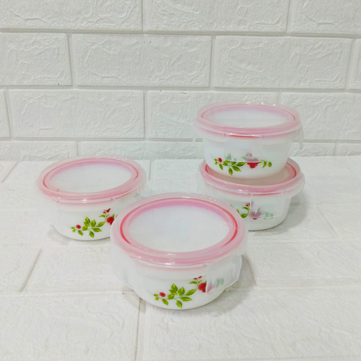 Di0238 Cello Opalware Storage Container Small with Lid – 4 Pc