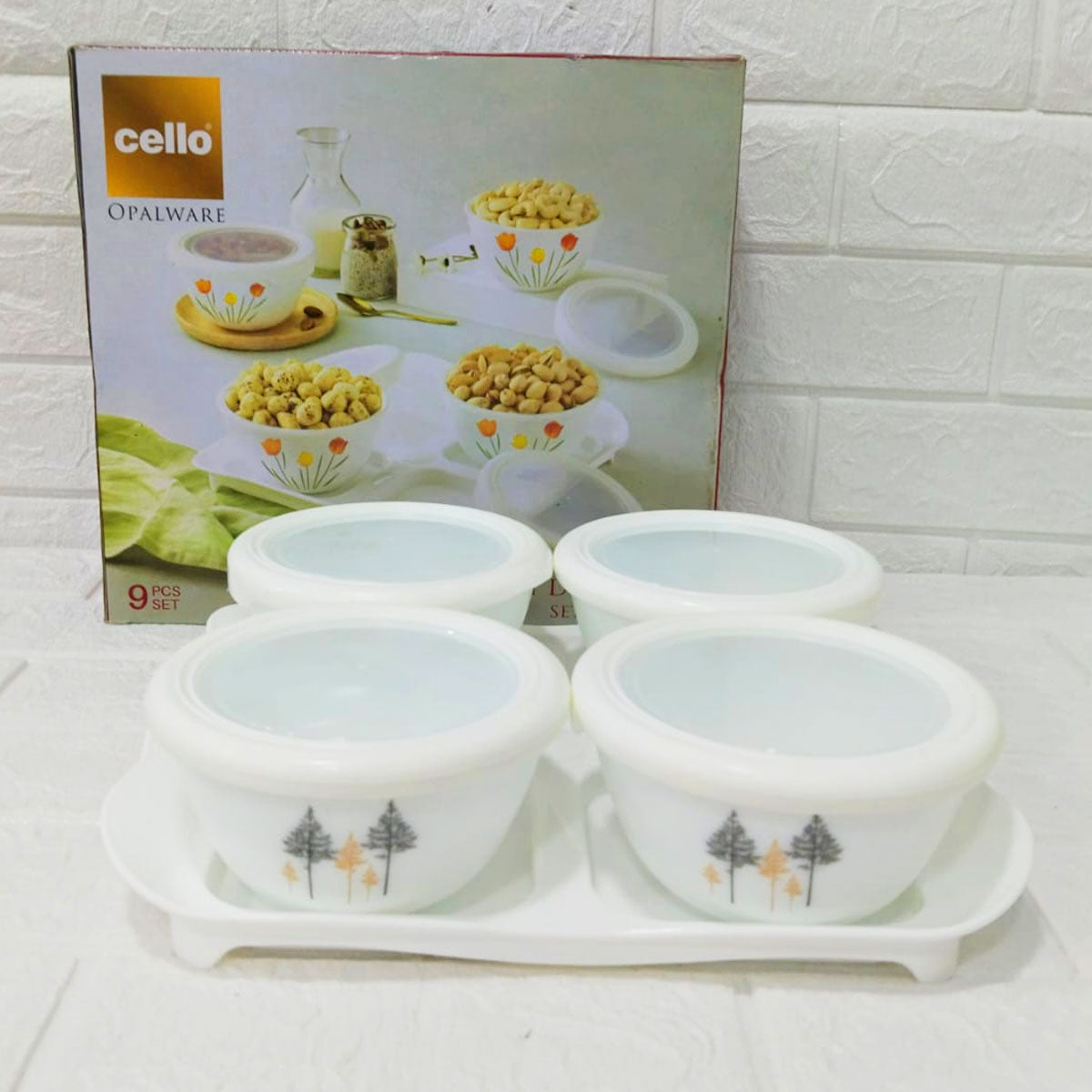 Di0232 Cello Tiffany Dry Fruit Set, 9-Piece