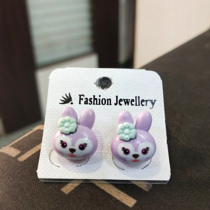 AM5876 Multidesign Cute Cartoon Stud Earrings for Girls – Pack of 1