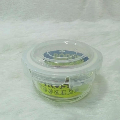AM3701 Borosil Round 240ml Glass Food Storage Container 1 Pcs