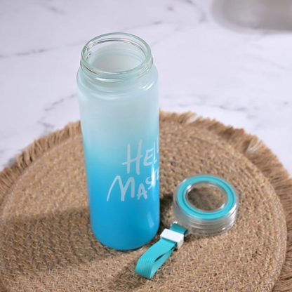 AM7132 Premium Hello Master Glass Water Bottle - 400ml