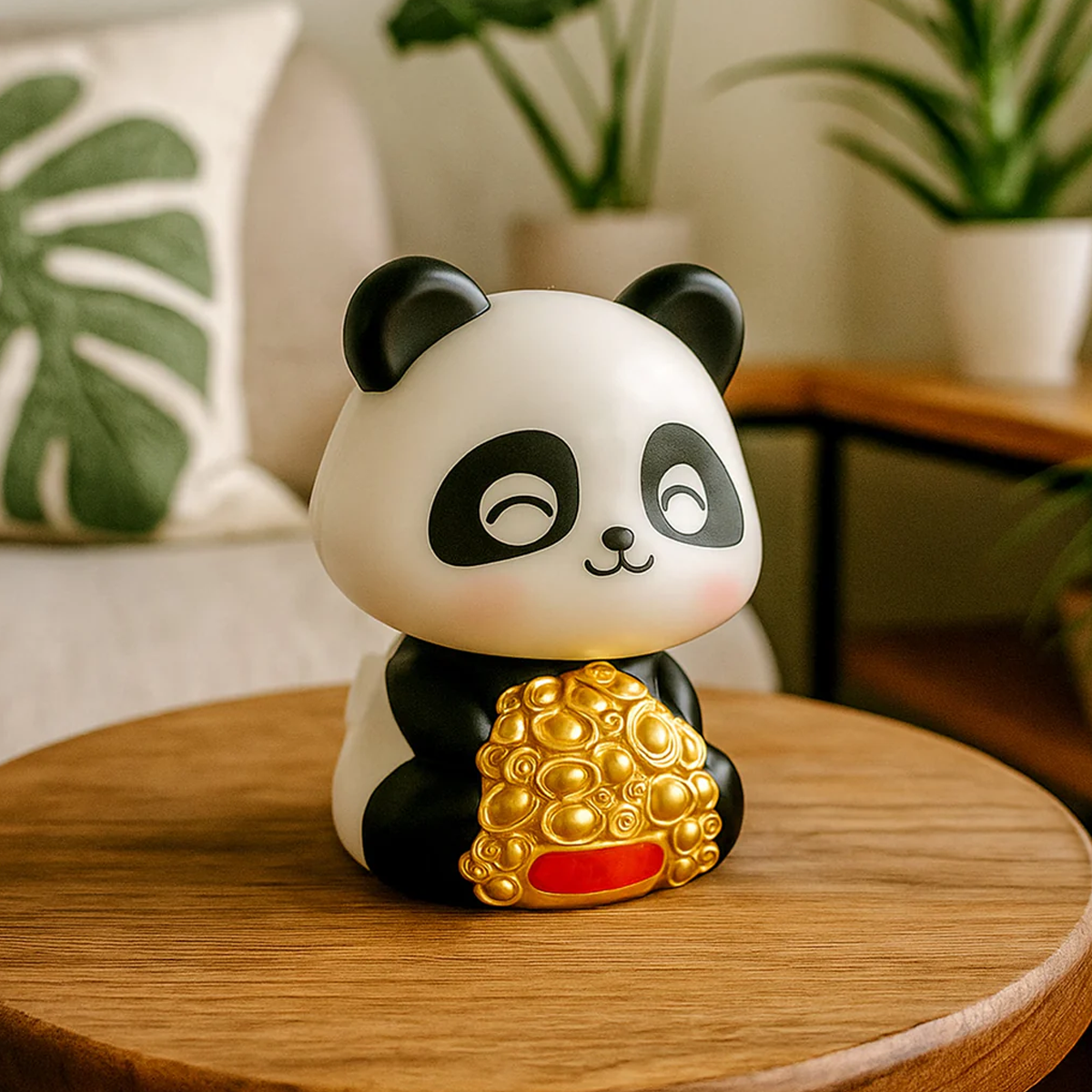 TM0193 Solar Powered Moving Panda Car Dashboard Decoration – 1 Pc (Small)