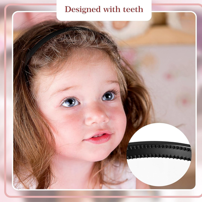 AM1106 Plastic Plain Black Headband 0.7cm