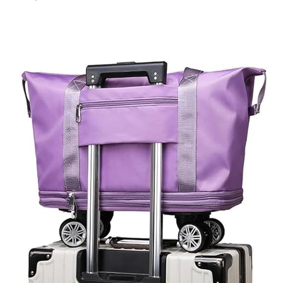 AM5643 Duffle Trolley Bag with Wheels, Expandable Foldable Luggage Bag for Travel (Multicolour)