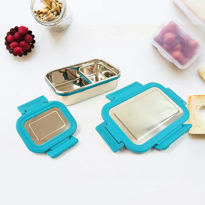 11525 Apex Jerry Lunch Box Premium Stainless Steel Food Container (2 Pc / 700+200 ML Approx)