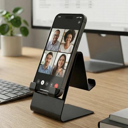 22995 Metal Mobile Phone & Tablet Stand (1 Pc, Black Color)