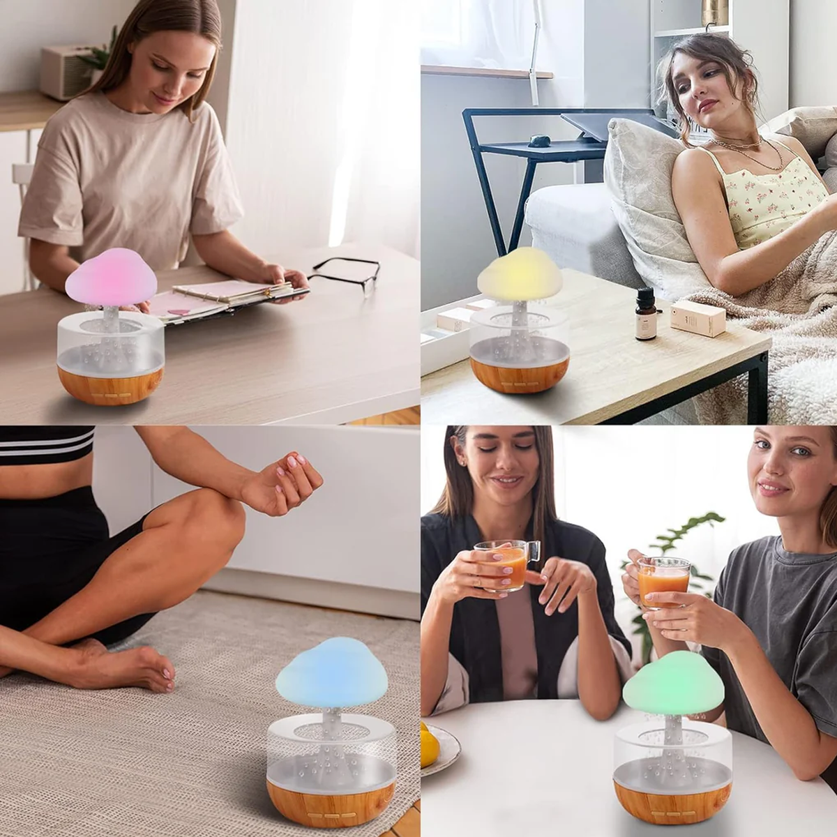 AM5583 Cloud Rain Diffuser, Snuggle Cloud, Light Humidifier