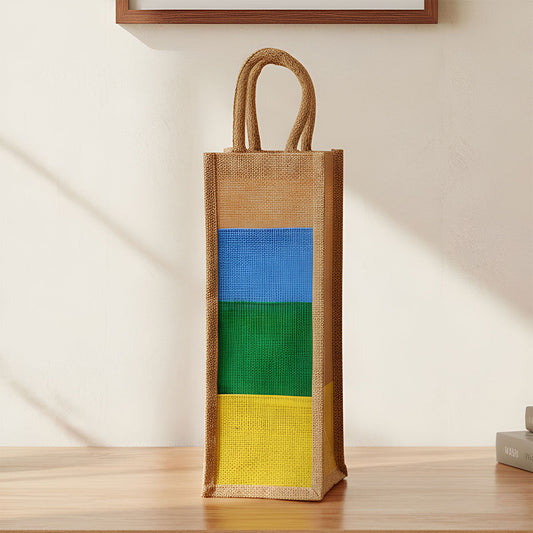 AM0033 Jute Water Bottle Bag â€“ Reusable & Eco-Friendly Gift Tote- 2 L Capacity