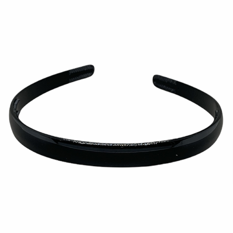 AM1107 Plastic Plain Black Headband 1cm