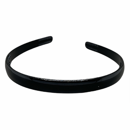 AM1107 Plastic Plain Black Headband 1cm