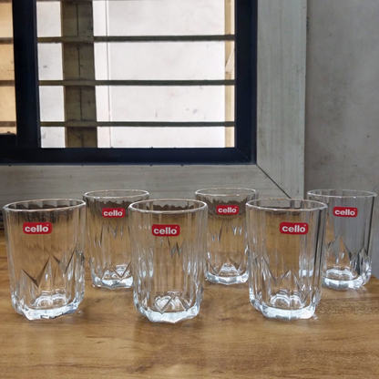 AM5695	cello gem juice tumbler 200ml - 6pcs set