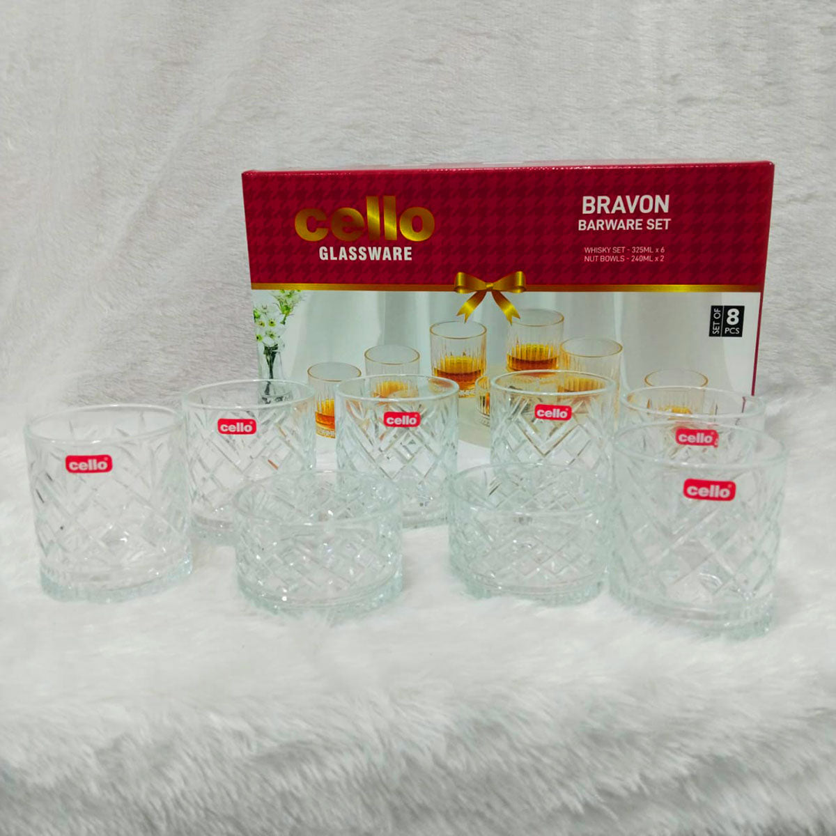 Di0368 Cello Bravon Barware Set of 8pc