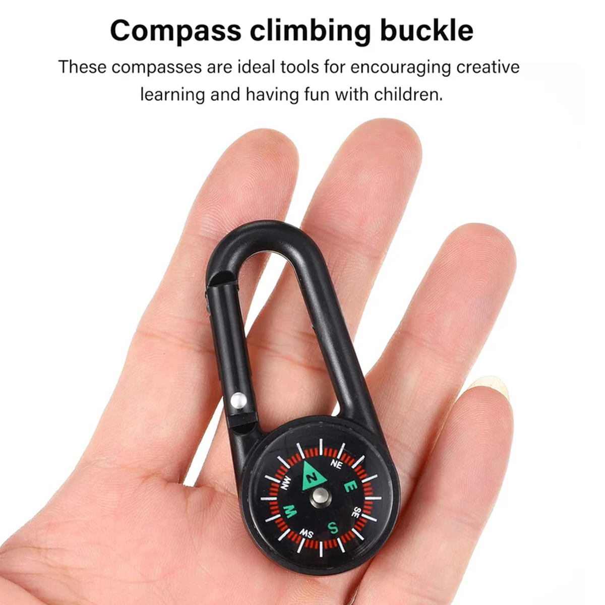 15078 Clip Snap Hook Mini Compass (1 Pc / Mix Design)