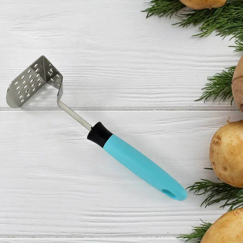 11707 Apex L-Handle Stainless Steel Potato Masher Ergonomic Grip (1 Pc)