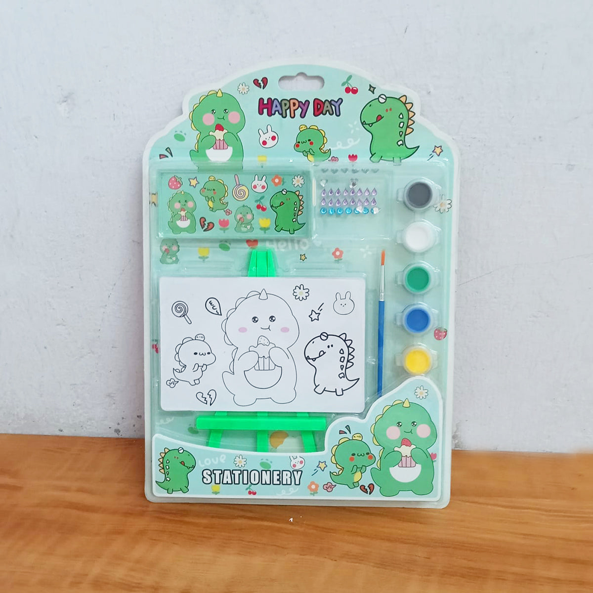 AM5546 Portable Canvas Painting Kit | GIft Set for Kid (Dino 1pc)