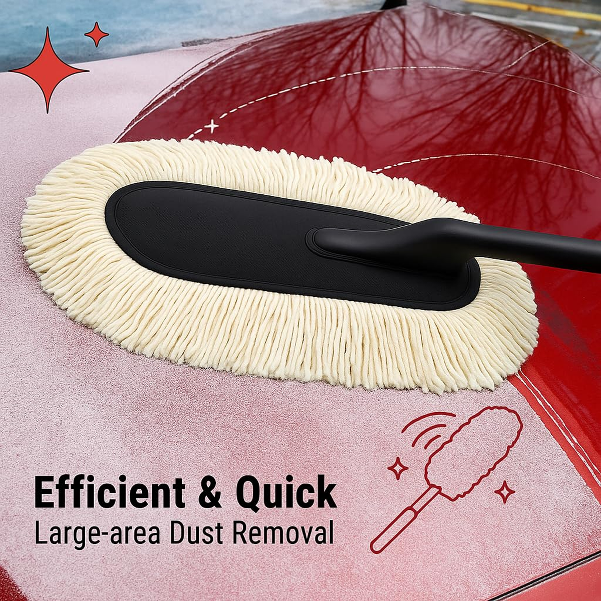 AM6705 Microfiber Car Duster with Extendable Handle - 1pc