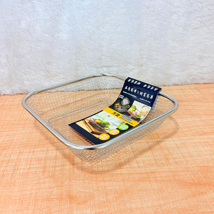 TM0001 Square & Rectangular Stainless Steel Wire Mesh Kitchen Strainer Basket (1pc)