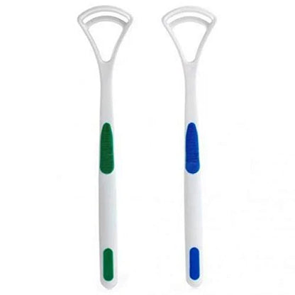 AM3661 Tongue Cleaner Double Tongue Scaper 2 Pcs Set (Multicolour)