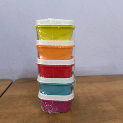 AM5138 Small Plastic Tasty Container 5 Set, Multicolor