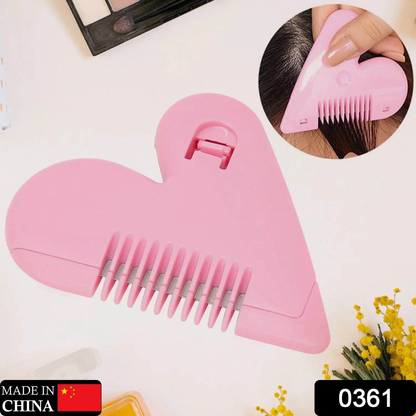 0361 Heart Shape Plastic Hair Cutting Scissors for Baby (1 Pc )