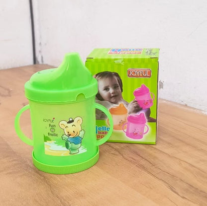 AM3958 Joyful Hello Baby Plastic Sipper Cup with Double Handle (1Pc Will be Sent Colour May Vary, 300 ml)