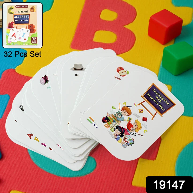 19147 Kidkraft Early Learner 32-Piece Alphabet Flash Cards Set