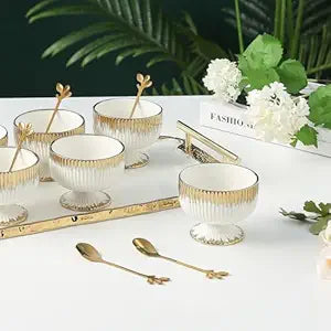 AM3733 Ice Cream Bowl Set With Tray 7Pcs