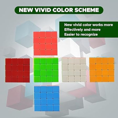 AM2931 Speed Cube 4x4x4 High Speed Stickerless Cube Toy Puzzle for Kids
