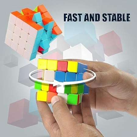 AM2931 Speed Cube 4x4x4 High Speed Stickerless Cube Toy Puzzle for Kids