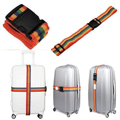 AM7615 CJSJ CH-18C Multicolored Adjustable Luggage Strap with 3 Digit Combination Lock Buckle