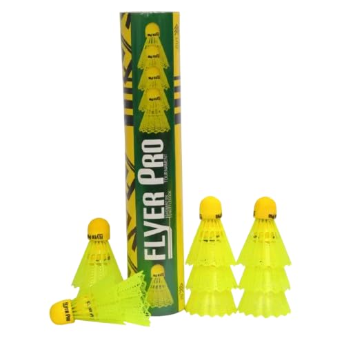 AM6851 Flyer Pro Neon Yellow Plastic Badminton Shuttlecock