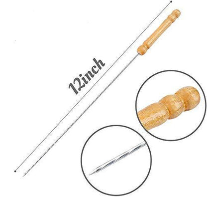 2224 BBQ Tandoor Skewers Grill Sticks for Barbecue (Pack of 12)
