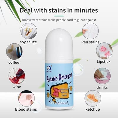 AM7759 Clothes Stain Remover Bead Design Emergency Stain Rescue Roller-ball Cleaner for Natural Fabric Removes Oil Almost All Types of Fabrics
