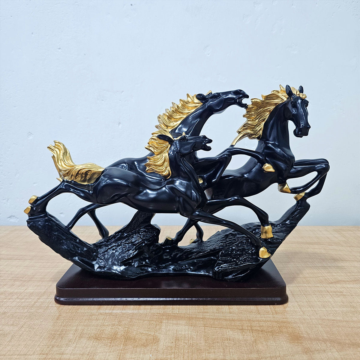 AM5935 Galloping Wild Horses Statue - Elegant Decor and Powerful Symbol